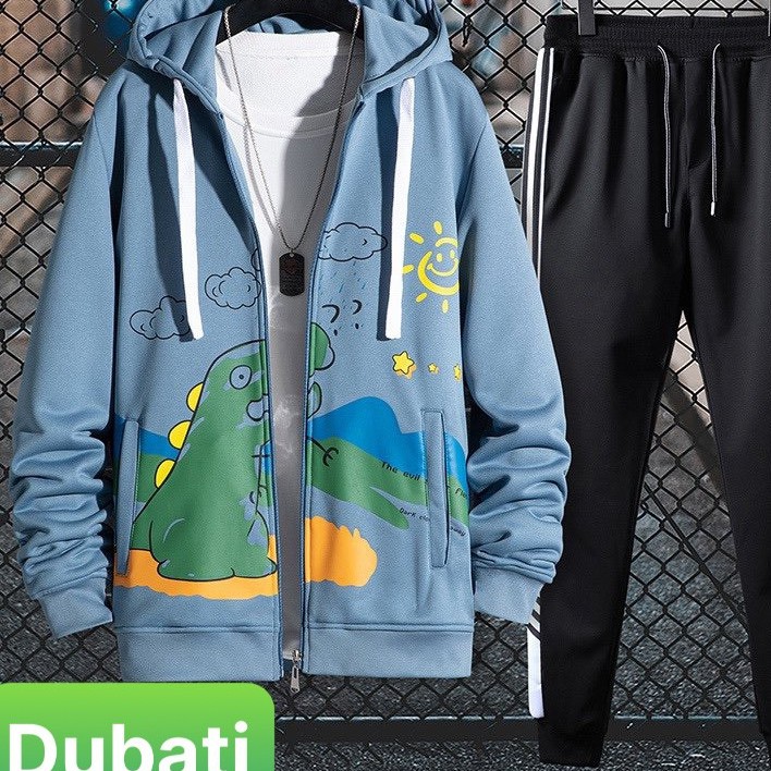 ÁO HOODIE, ÁO KHOÁC KHỦNG LONG DÂY KÉO CHẤT VẢI DÀY MỊN PHONG CÁCH UNISEX- DUBATI FASHION