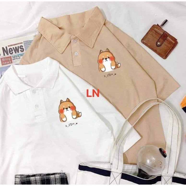 Áo polo mèo má đỏ LN0521