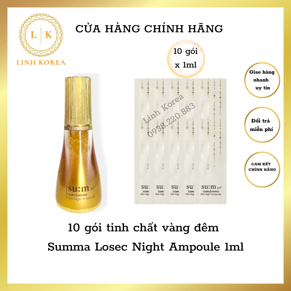 10 gói tinh chất vàng đêm Summa Losec Night Ampoule 1ml