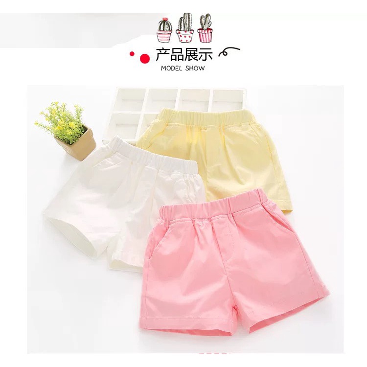 Quần đùi bé gái kaki kiểu Hàn Quốc, Quần short đùi bé gái diện hè siêu dễ thương từ 10 - 38kg