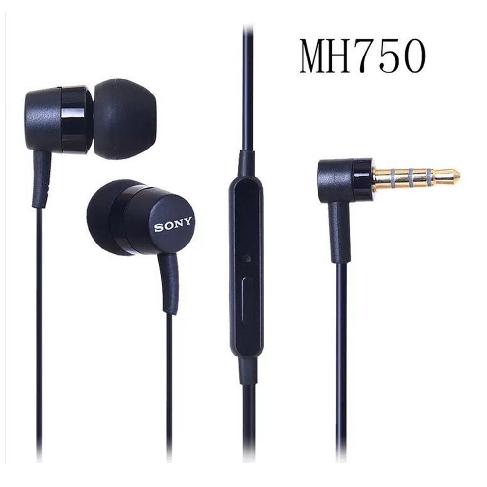 Tai nghe âm thanh nổi SONY MH750 Tai nghe có dây 3,5 mm Tai nghe thể thao Tai nghe HIFI rảnh tay có 