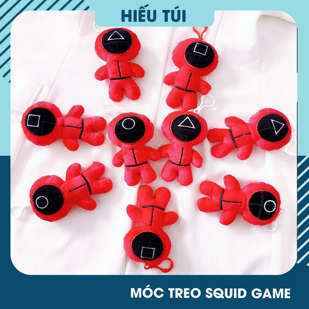 Móc chìa khóa gấu bông lính canh gác trò chơi con mực SQUID GAME cao cấp hottrends HTG03