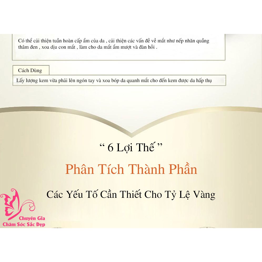 [Hàng Mới Về] LiLiA Kem Dưỡng Mắt Dưỡng Mắt Làm Mờ Nếp Nhăn Giảm Quầng Thâm Đen Giúp Săn Chắc Da 20g