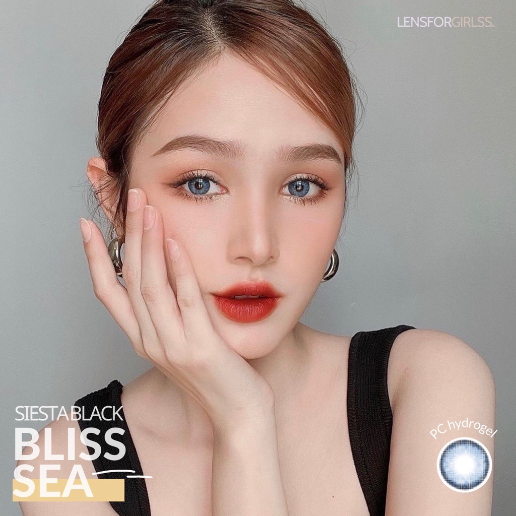 Kính Áp Tròng xanh tiên cá Siesta Black Bliss sea dành cho mắt nhạy cảm - Pc Hydrogel | Hạn sử dụng 6 tháng