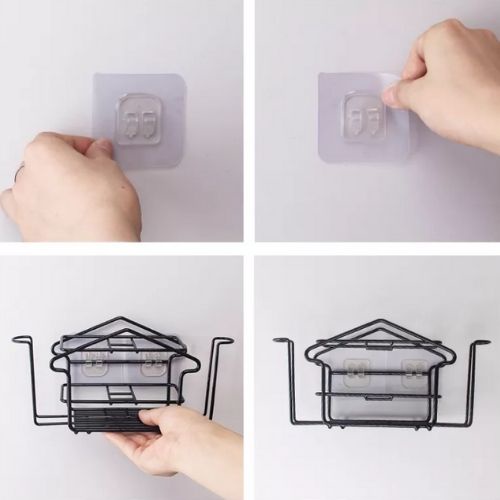 Giá treo bàn chải nhà tắm, kệ đựng bàn chải và đồ nhà tắm (sẵn trắng)