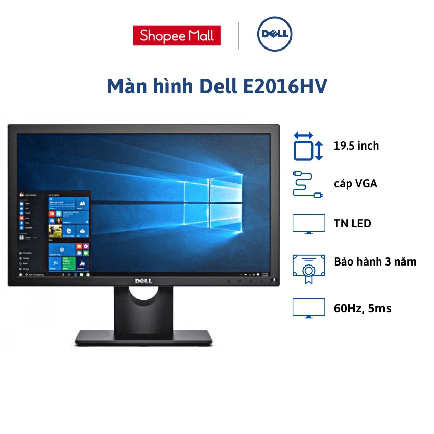 Màn hình DELL E2016HV 19.5&quot; VGA 60Hz 5ms