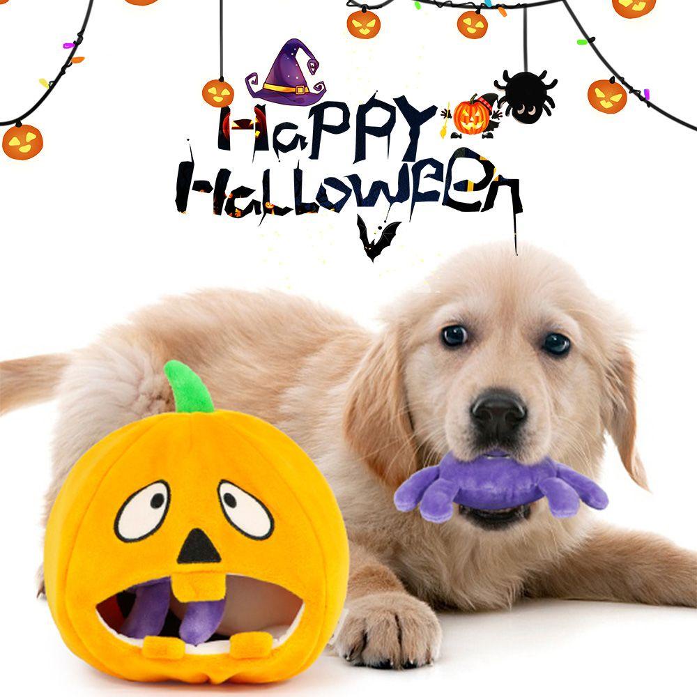 LAYOR1 Set 4 Đồ Chơi Phát Ra Tiếng Kêu Hình Bí Ngô Dễ Thương Cho Cún Cưng