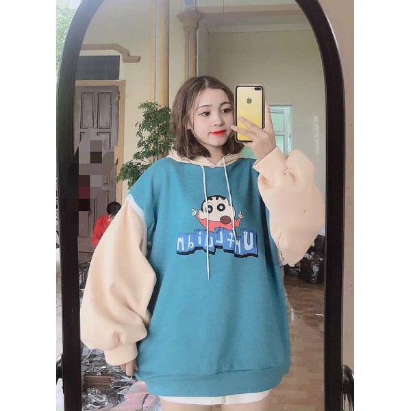 Áo Hoodie nỉ bông form rộng in hình Shin (ẢNH THẬT) | BigBuy360 - bigbuy360.vn