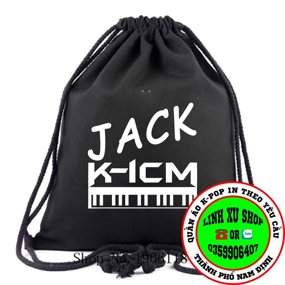 balo dây rút JACK K-ICM hàng may 2 lớp dày đẹp in theo yêu cầu