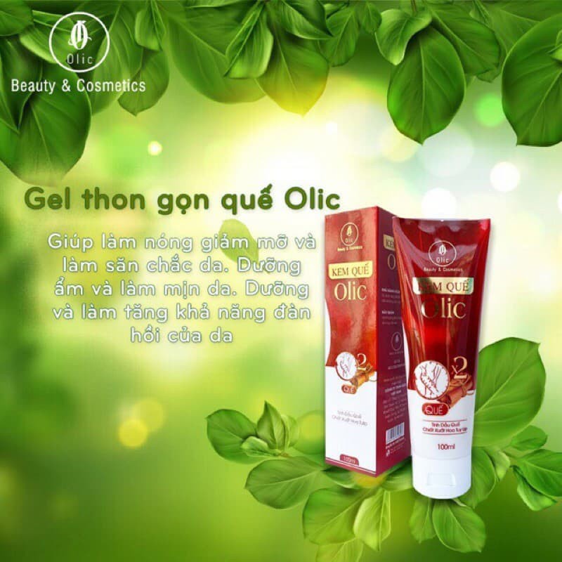 [HÀNG CHÍNH HÃNG] Gel tan mỡ Olic 100ml - gel kem quế olic giúp thon gọn mỡ thừa