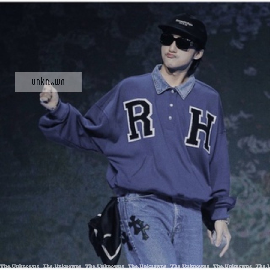 [BEST QUALITY]  - Áo RHUDE Collegiate Polo Sweatshirt ,Áo sweater Polo Sơn Tùng MTP cao cấp full túi tag
