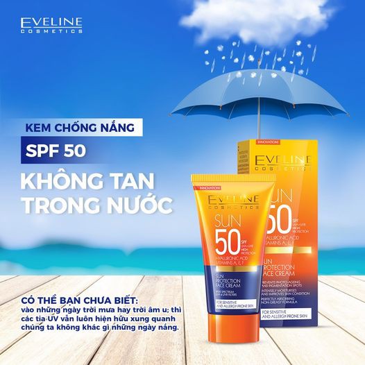 Kem chống nắng EVELINE không tan trong nước