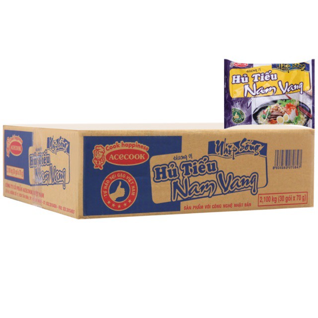 Thùng 30 gói Hủ tiếu Nam Vang Hủ tiếu Nhịp Sống 70gr Acecook | BigBuy360 - bigbuy360.vn