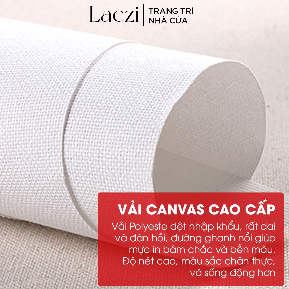 Tranh Canvas Treo Tường Trang Trí Nhà Cửa Đẹp Chủ Đề Chó Mèo Dễ Thương Laczi