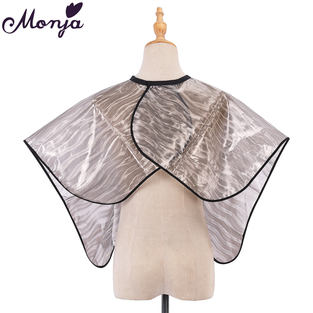 MONJA  Áo Choàng Cắt Tóc Chất Liệu Pvc Chống Thấm Nước Có Thể Điều Chỉnh Tiện Dụng