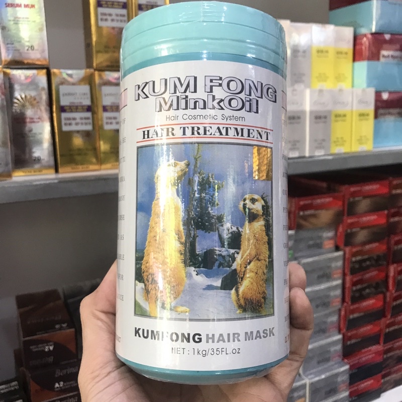 Dầu hấp  Gấu Kum Fong 1000g là sản phẩm dành cho tóc nhuộm, khô và chẻ ngọn 1kg