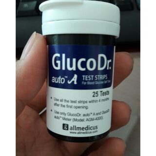 Lọ 25 que thử đường huyết GlucoDr auto