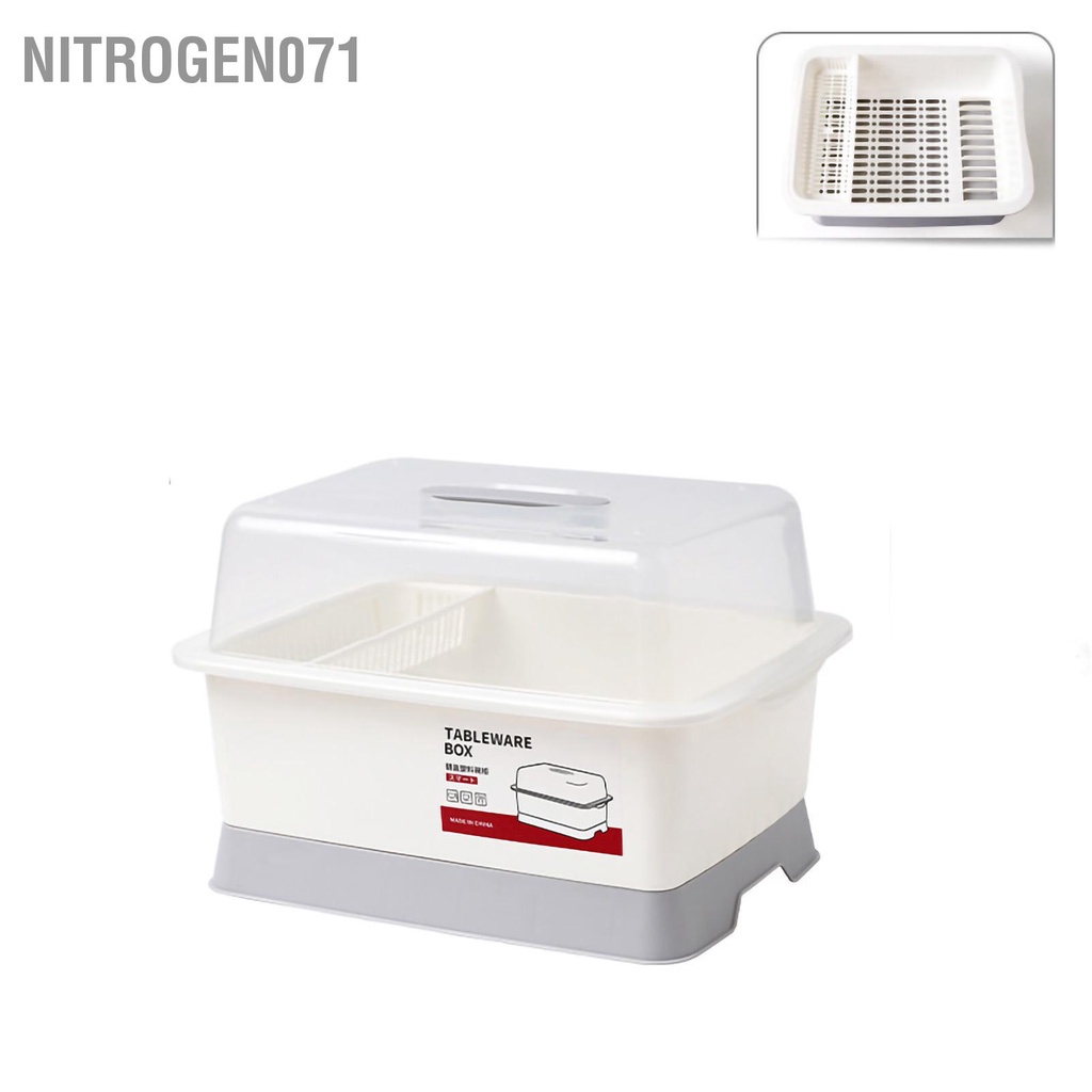 Nitrogen071 Rổ Úp Chén Bát, Kệ Úp Chén Bát Có Nắp Đậy Tiện Lợi Chống Bụi Bẩn - Tiết kiệm không gian cho nhà bếp gia đình