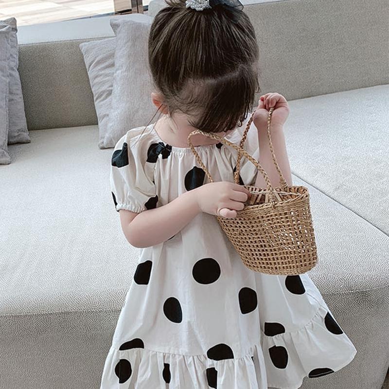 Đầm Công Chúa Chấm Bi Đáng Yêu Hợp Thời Trang Cho Bé Gái