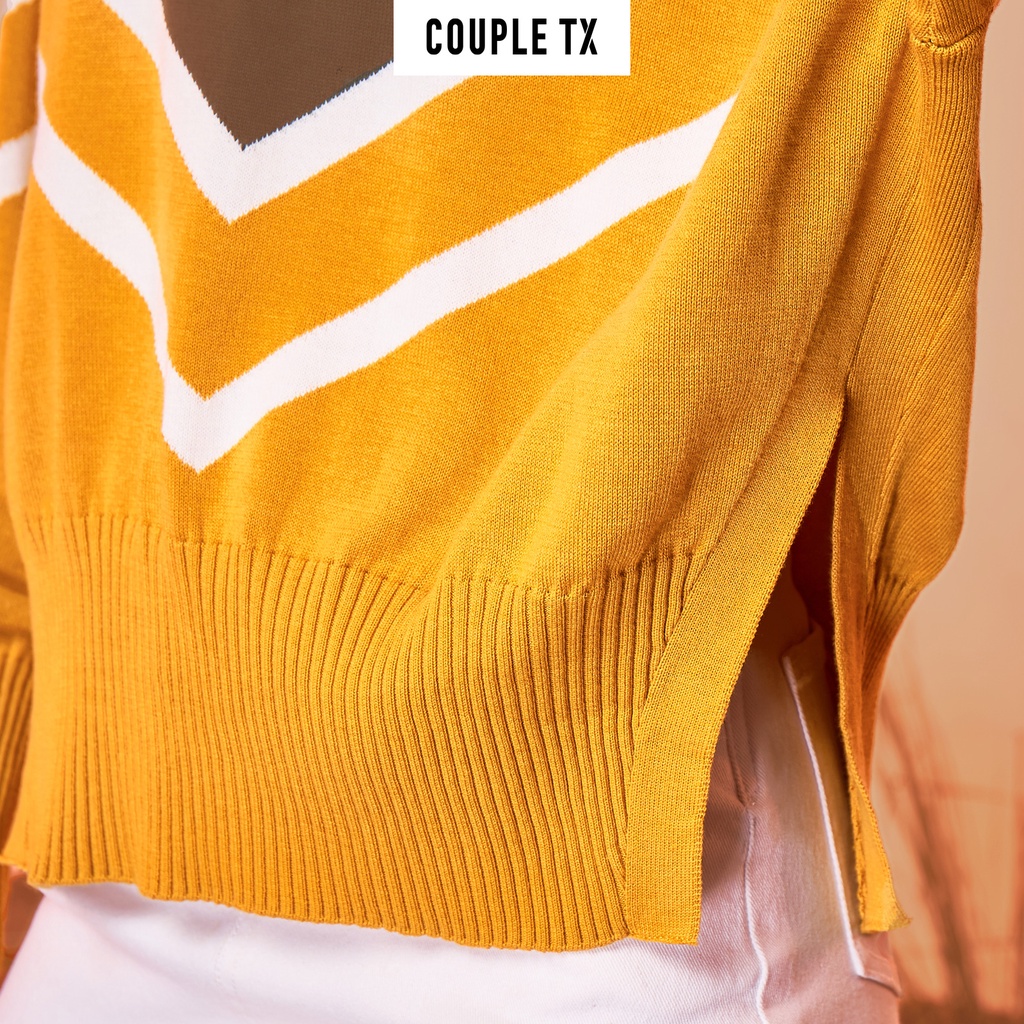 Áo Len Nữ Phối Màu Zigzag Couple TX WOS 2001