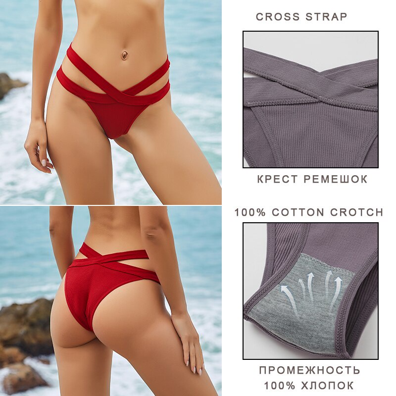 Cute Byte Set 2 Quần Lót Nữ Không Đường May Màu Trơn Dễ Thương