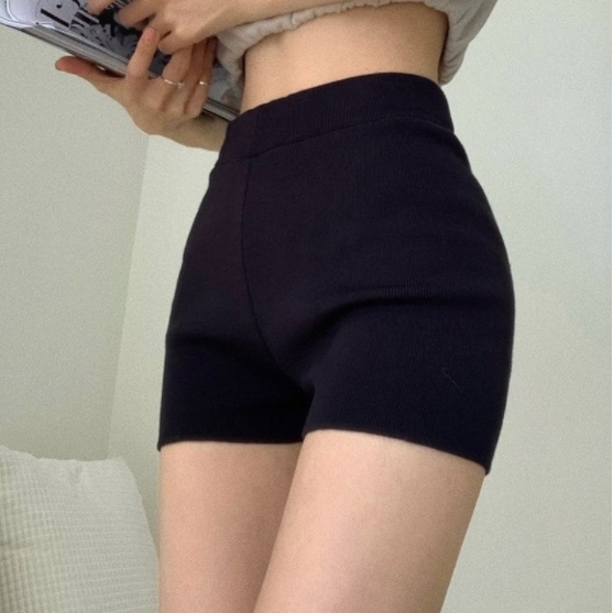 Quần Black Funoff Short - Biker Short Năng Động Chất Thun Tăm Dày Tôn Dáng Siêu Nâng Mông - MAY Fashion