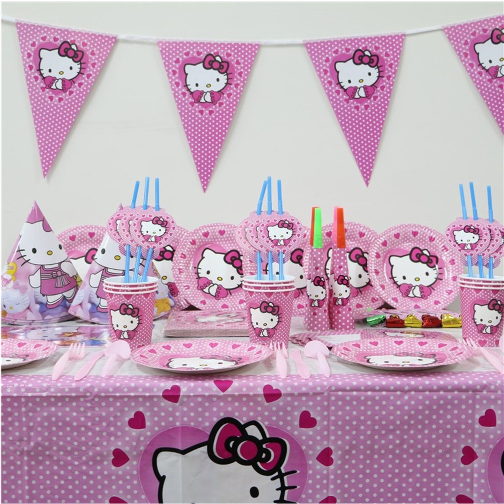 Bộ dụng cụ ăn uống hình Hello Kitty dễ thương cho bé
