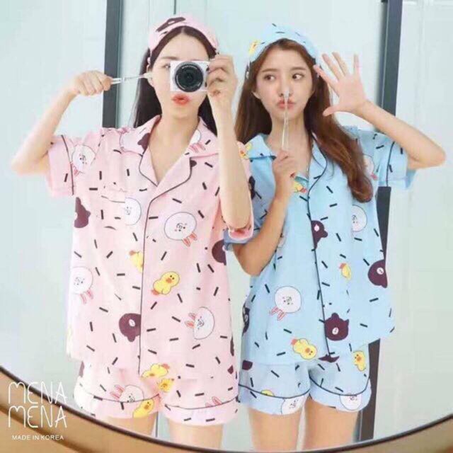 Lẻ = sỉ sll. Bộ pijama kate tay ngắn quần ngắn siêu xinh