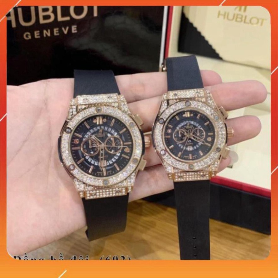 Đồng hồ nam nữ Hublot - đồng hồ unisex cặp đôi dây cao su có bảo hành 12tháng - Shop450