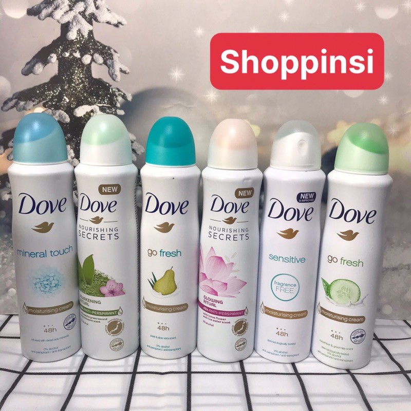 Xịt khử mùi toàn thân Dove 150ml USA