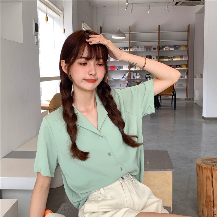 Áo sơ mi nữ ngắn tay công sở đi làm đi học Emilyshop