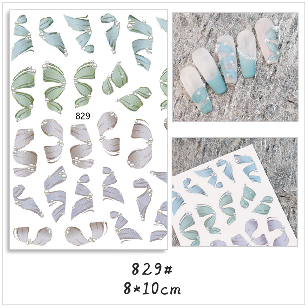 Cuộn Dây Ruy Băng 3d Tự Dính Trang Trí Móng Tay