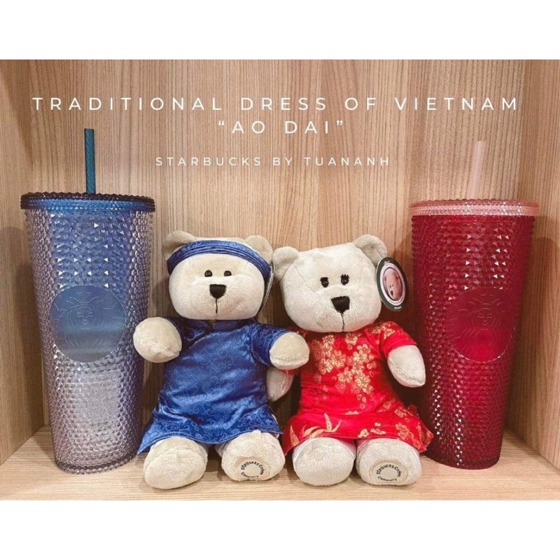 Gấu Bông Starbucks Traditional Dress Of Vietnam