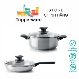 Nồi và chảo universal cookware 24cm và 4l - nhựa nguyên sinh tupperware