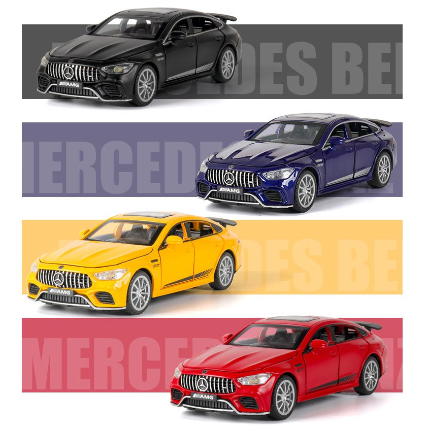 Mô hình xe ô tô Mercedes AMG GT63 bằng kim loại xe đồ chơi trẻ em có âm thanh và đèn mở các cửa