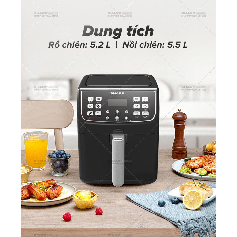 Nồi Chiên Không Dầu Sharp KF-AF55EV-BK