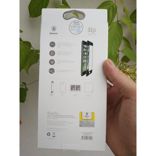 Kính cường lực full màn trắng cho iPhone 7 Plus - hiệu Baseus