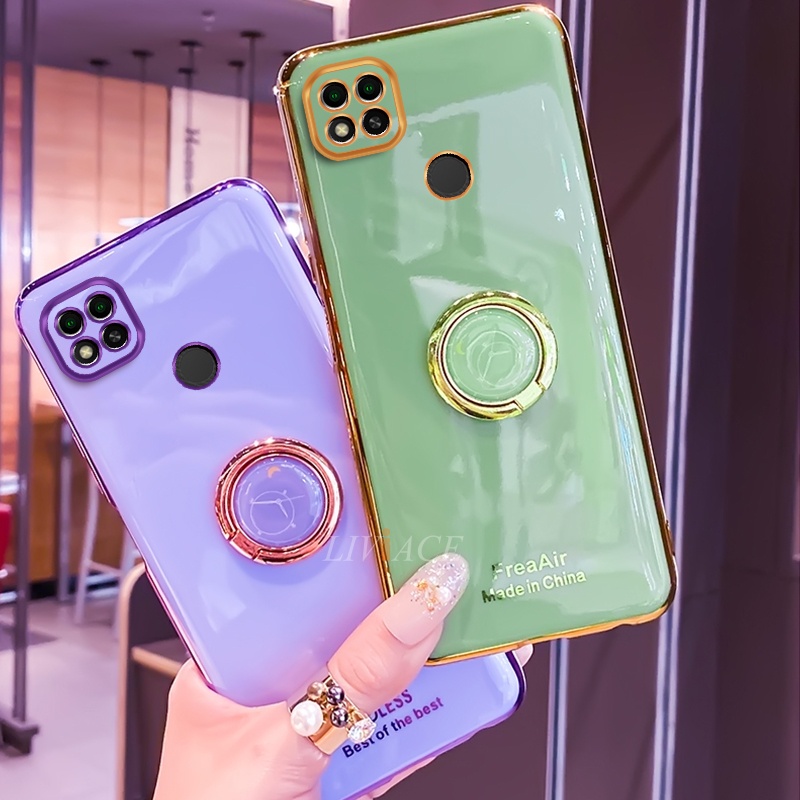 Ốp Điện Thoại Mềm Có Vòng Đỡ Dành Cho OPPO A57 5G A96 A95 A36 A76 A74 A54 A55 A92 A52 A53 Realme 9i 8i GT Neo