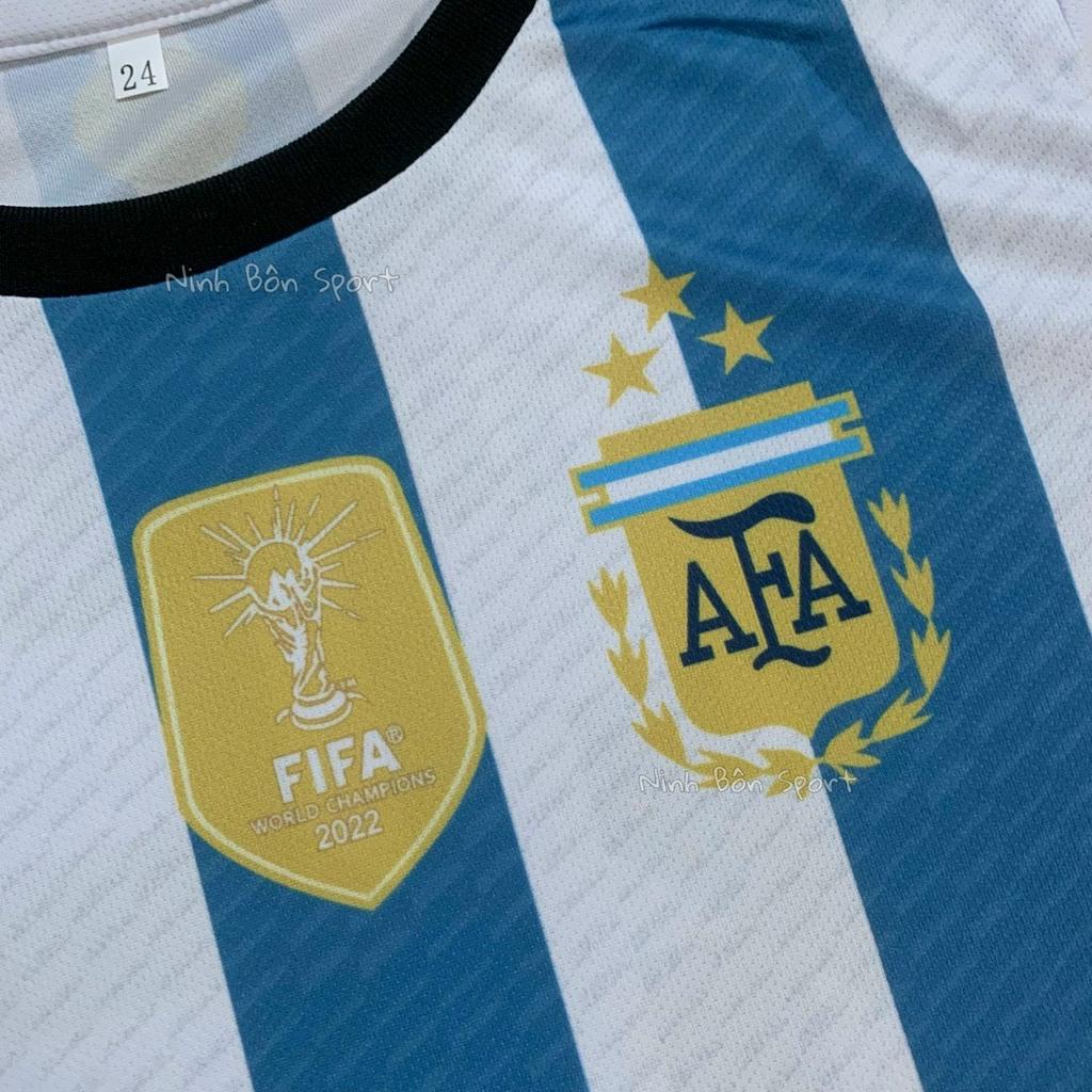 Áo Bóng Đá, Áo Đá Banh Trẻ Em Đội Tuyển Argentina WC 2022/2023 - Vải Mè Thái Cao Cấp