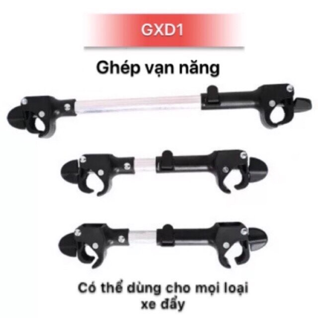 Xe đẩy cho bé sơ sinh 2 chiều 3 tư thế có nhạc chính hãng
