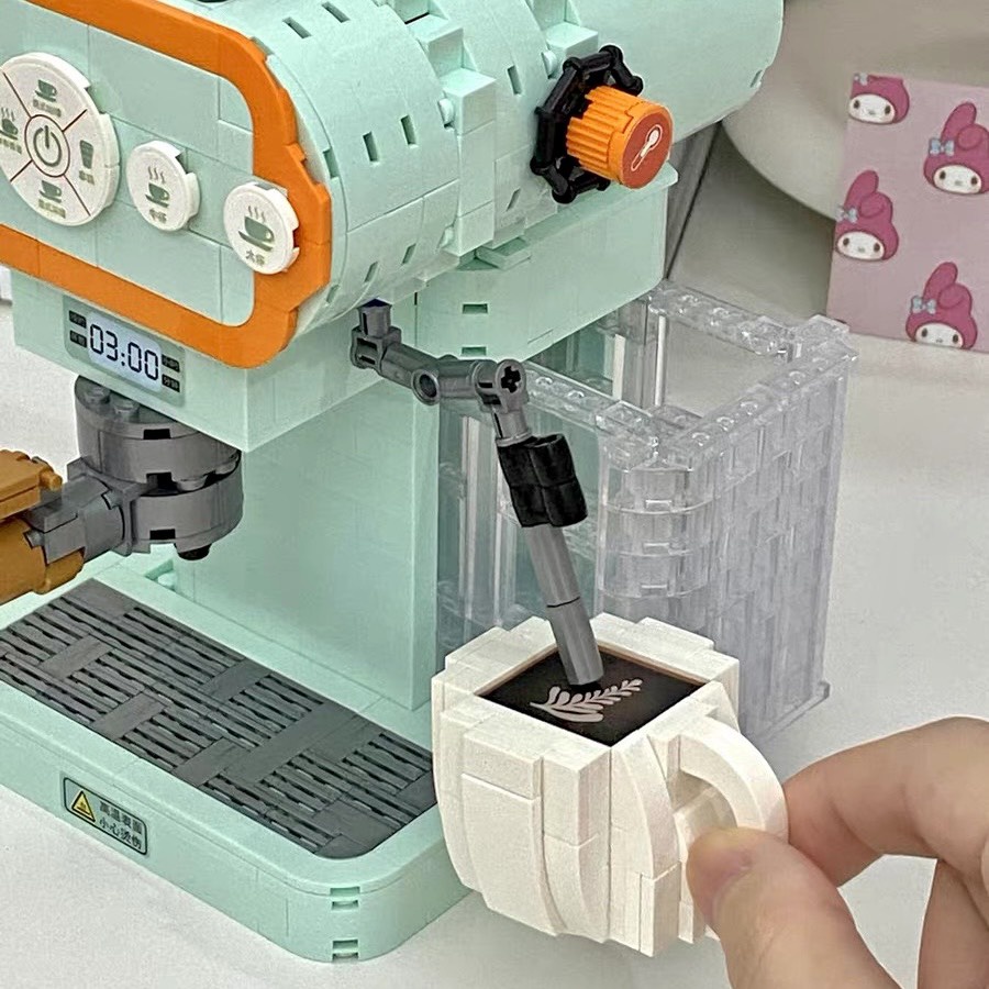 Bộ Xếp Hình Lego Máy Pha Cafe | Lego Máy Pha Cafe Tự Động Dùng Decor Phòng, Trang Trí Phòng Ngủ, Quà Tặng Sinh Nhật