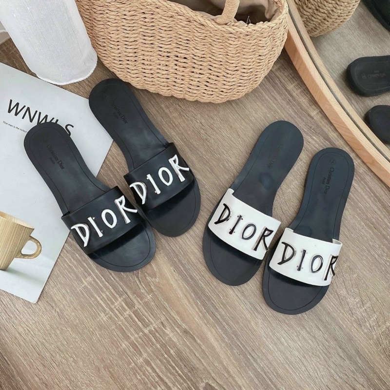 dép nữ Lê quai ngang chữ DIO cao cấp-ảnh thật