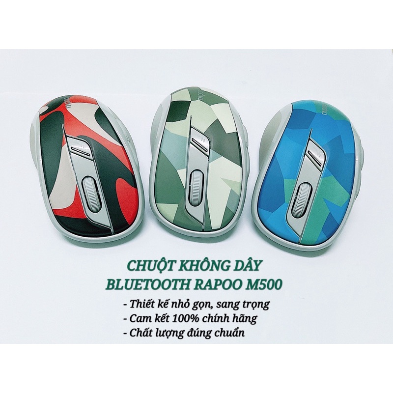 Chuột không dây cao cấp Bluetooth Silent Rapoo M500 chính hãng, đẹp