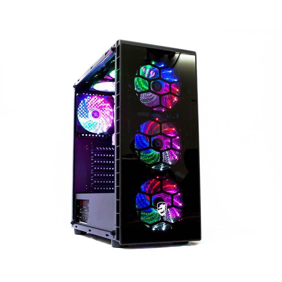 VỎ MÁY TÍNH VITRA GLITTER FORCE X1 PRO (Kèm 3 fan Leo RGB) | BigBuy360 - bigbuy360.vn