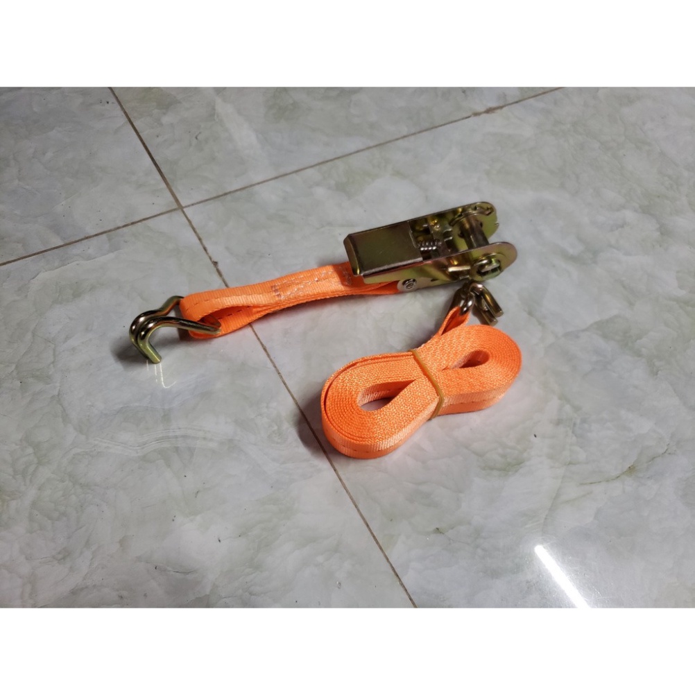 Giá xưởng- Dây cảo chằng tăng đơ 25mm 3m, 5m chằng hàng xe máy, pallet, hàng thật như ảnh