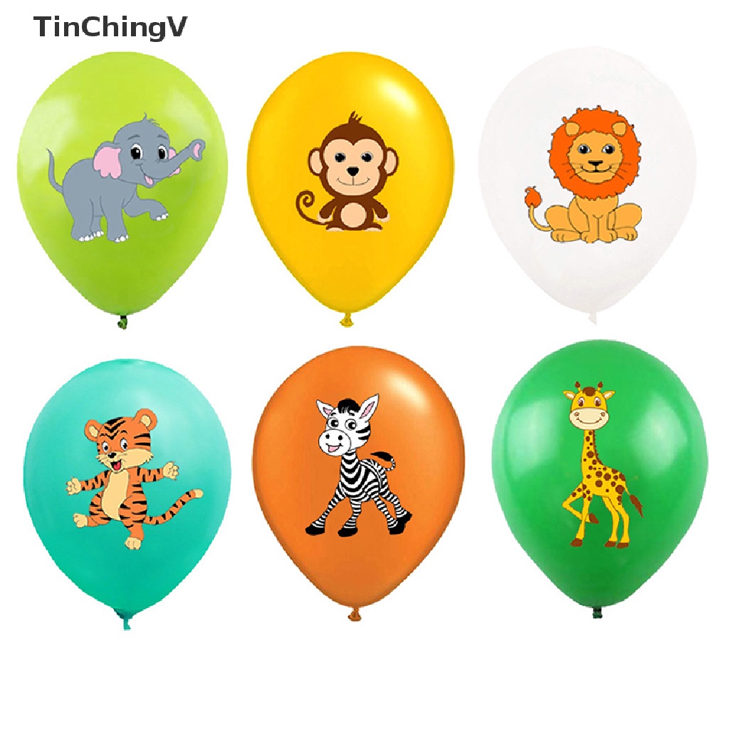 Bong Bóng Latex 12 Inch Hình Động Vật Hoang Dã Trang Trí Tiệc Sinh Nhật