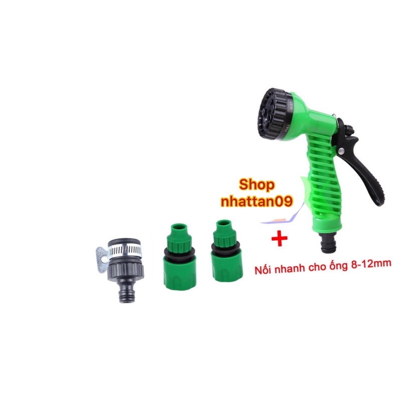 Vòi xịt - 2 đầu nối dây rửa xe 8/11 - Đầu nối đa năng  tưới cây, rửa xe đa năng  chất lượng cao