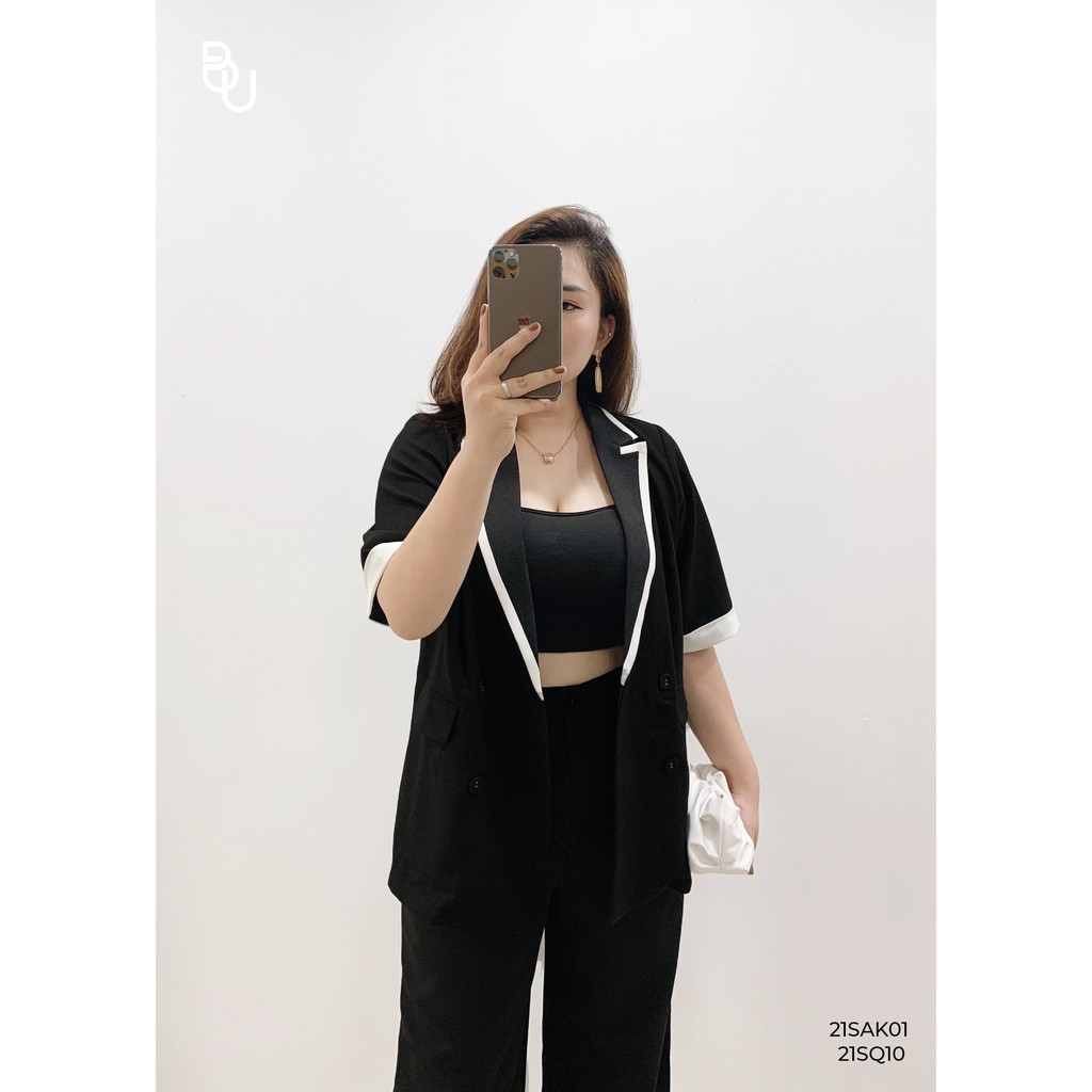 Quần gấu viền trắng BIGSIZE (55kg đến 95kg) - 21SQ10 - [BUstu Bigsize]