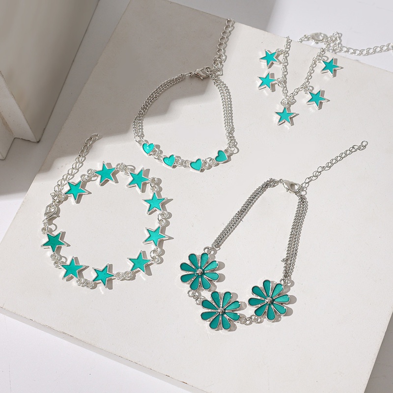 Vòng tay phối mặt hình học dạ quang nhiều kiểu dáng thời trang Hàn Quốc