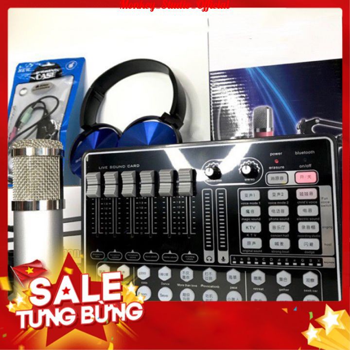 Soundcard H9 Bluetooth  ⚡BH 1 NĂM⚡  Autotune Thu Âm Hát Live Facebook, Bingo Âm Thanh Sống Động